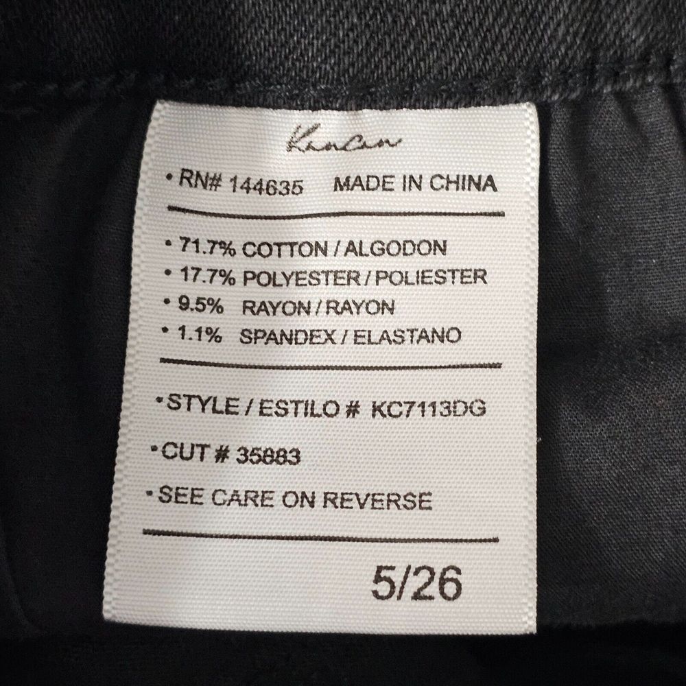 KanCan Lyla High Rise Skinny Jeans Button Fly Black Size 5/26 Style# KC7113DG - Picture 8 of 13